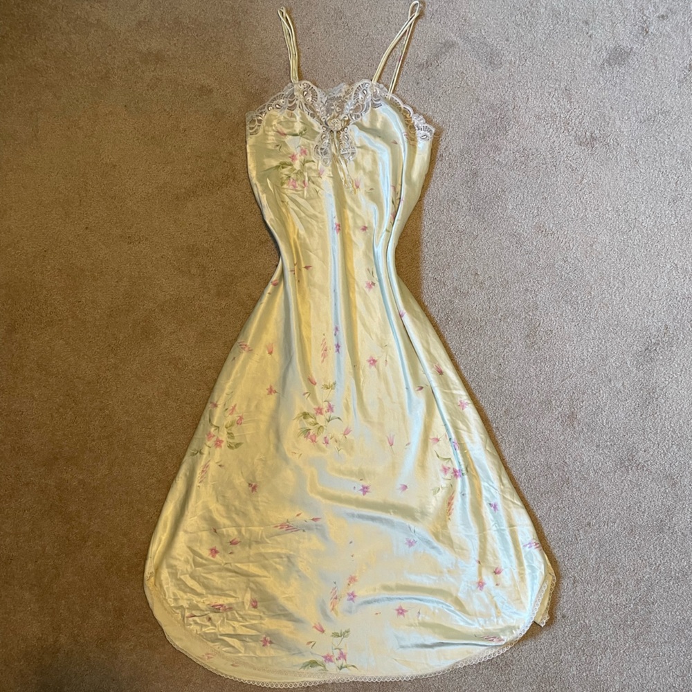 Christian Dior Floral Lace Slip Dress Size S